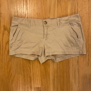 Vintage Abercrombie kids twill tan shorts